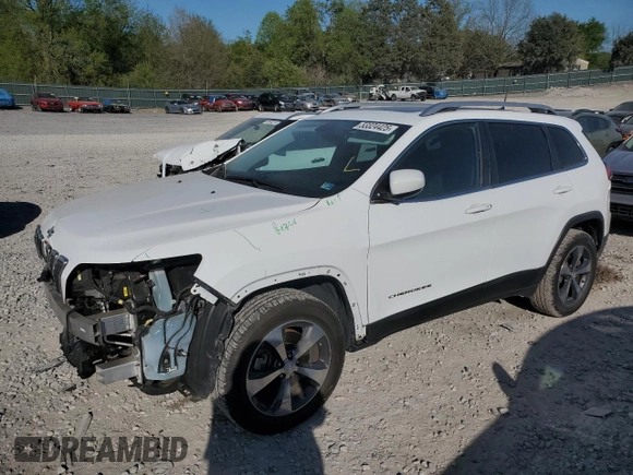 2019 Jeep Cherokee Limited with VIN 1C4PJMDX4KD356442, listed as a Copart auction lot 53324425 with 44,370 mi miles and Salvage Title. Bid and sale history available at carsss.com. Image 1.