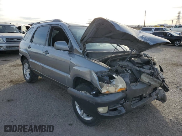 2005 Kia Sportage LX with VIN KNDJF723557124458, listed as a Copart auction lot 87089674 with Not Provided miles and Salvage Title. Bid and sale history available at carsss.com. Image 4.