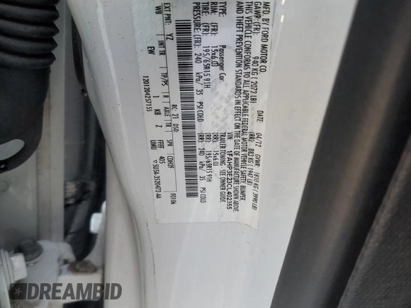2012 Ford Focus S with VIN 1FAHP3E23CL402355, listed as a Copart auction lot 52213005 with 160,999 mi miles and Salvage Title. Bid and sale history available at DreamBid. Image 12.