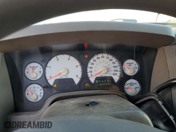 2007 Dodge 2500 Laramie with VIN 3D7KS29C37G702398, listed as a Copart auction lot 82026444 with 353,233 mi miles and Salvage Title. Bid and sale history available at DreamBid. Image 9.