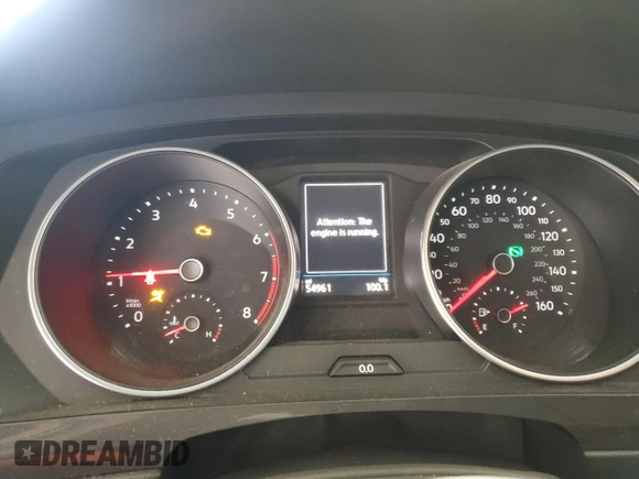 2019 Volkswagen Tiguan S with VIN 3VV0B7AX2KM197883, listed as a Copart auction lot 64978515 with 54,961 mi miles and Salvage title. Bid and sale history available at DreamBid. Image 9.