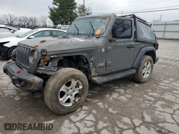 2020 Jeep Wrangler Willys with VIN 1C4GJXAG6LW273669, listed as a Copart auction lot 81670144 with 64,934 mi miles and Salvage title. Bid and sale history available at DreamBid. Image 1.