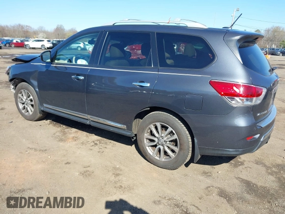 2014 Nissan Pathfinder SL z VIN 5N1AR2MM2EC701997, wystawiony jako IAAI lot #41984553 z przebiegiem 115 270 mil mil oraz . Historia ofert i sprzedaży dostępna na DreamBid. Obrazek 3.