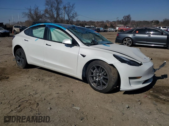 2023 Tesla Model 3 with VIN 5YJ3E1EA4PF566177, listed as a Copart auction lot 48504015 with Not Provided miles and Clean Title. Bid and sale history available at DreamBid. Image 4.