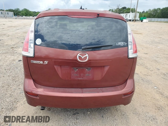 2008 Mazda 5 Sport with VIN JM1CR293180320922, listed as a Copart auction lot 54183695 with 206,823 mi miles and Salvage title. Bid and sale history available at DreamBid. Image 6.