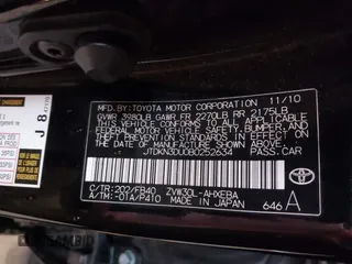 2011 Toyota Prius I with VIN JTDKN3DU0B0252634, listed as a IAAI auction lot 41769304 with 156,182 mi miles. Bid and sale history available at carsss.com. Image 9.