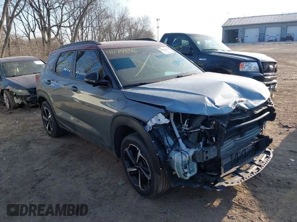 2022 Chevrolet TrailBlazer RS with VIN KL79MUSL2NB098743, listed as a IAAI auction lot 41775936 with 64,292 mi miles. Bid and sale history available at carsss.com. Image 1.