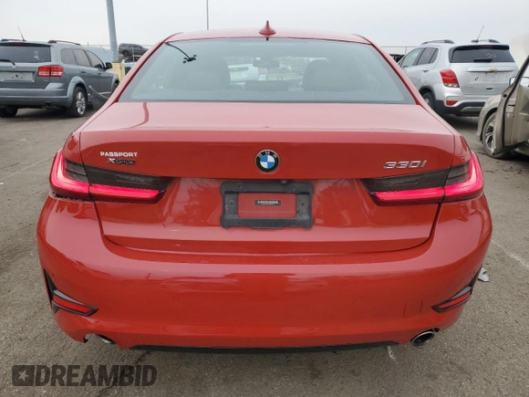 2021 BMW 3 Series 330i xDrive with VIN 3MW5R7J05M8B50200, listed as a Copart auction lot 46443405 with 35,663 mi miles and Salvage title. Bid and sale history available at DreamBid. Image 6.