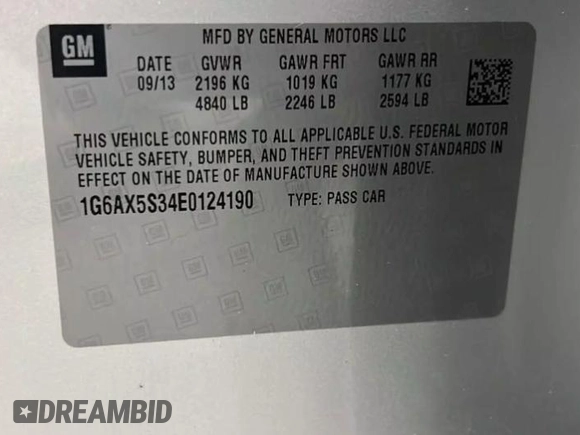 2014 Cadillac CTS Luxury AWD z VIN 1G6AX5S34E0124190, wystawiony jako Copart lot #57848785 z przebiegiem 63 259 mil mil oraz Czysty tytuł • Clean title. Historia ofert i sprzedaży dostępna na DreamBid. Obrazek 10.