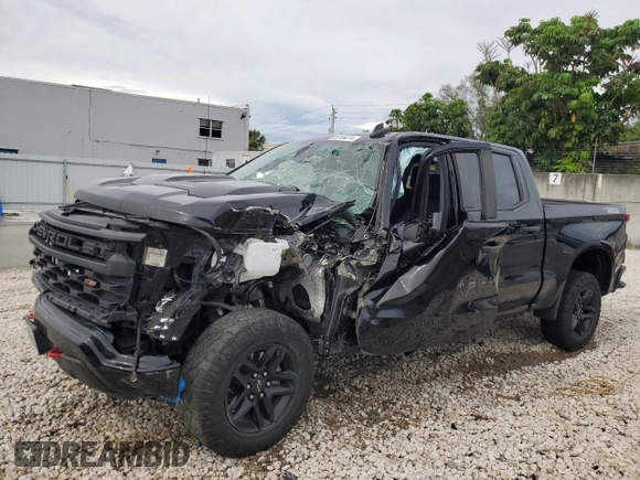 2022 Chevrolet Silverado 1500 Custom Trail Boss with VIN 3GCPDCED6NG597500, listed as a Copart auction lot 59104274 with 74,498 mi miles and Non Repairable. Bid and sale history available at DreamBid. Image 1.
