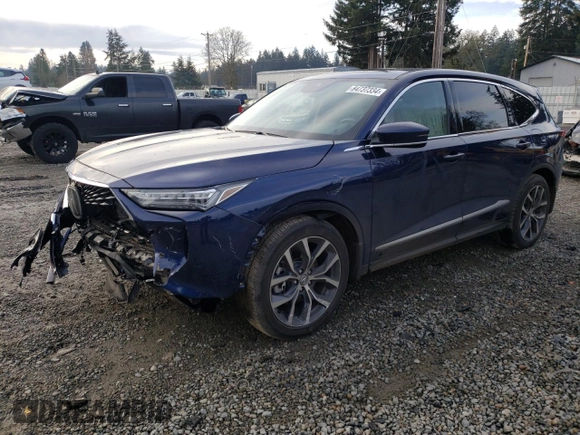 2023 Acura MDX w/Technology Package with VIN 5J8YE1H46PL040949, listed as a Copart auction lot 84737334 with 28,327 mi miles and Salvage Title. Bid and sale history available at carsss.com. Image 1.