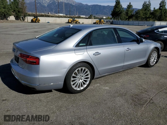 2015 Audi A8 L 4.0T with VIN WAU32AFD6FN039126, listed as a Copart auction lot 47020945 with 137,133 mi miles and Salvage Title. Bid and sale history available at carsss.com. Image 3.