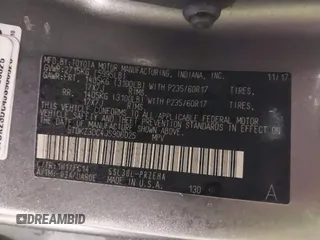 2018 Toyota Sienna LE Auto Access Seat with VIN 5TDKZ3DC4JS906025, listed as a IAAI auction lot 41078552 with 227,565 mi miles. Bid and sale history available at carsss.com. Image 9.