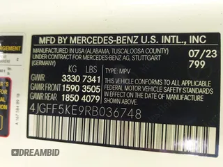 2024 Mercedes-Benz GLS 450 с VIN 4JGFF5KE9RB036748, выставлен на аукционе IAAI как лот 42258182 с пробегом 20 755 миль миль и . История ставок и продаж доступна на DreamBid. Изображение 9.