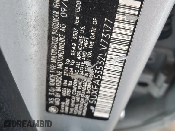 2002 BMW X5 3.0i with VIN 5UXFA53532LV73177, listed as a Copart auction lot 49886715 with 273,844 mi miles and Salvage Title. Bid and sale history available at carsss.com. Image 13.