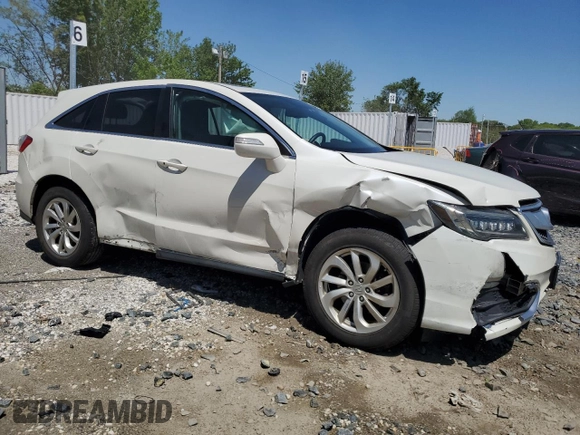 2017 Acura RDX with VIN 5J8TB4H3XHL010317, listed as a Copart auction lot 55038135 with 46,722 mi miles and Clean Title. Bid and sale history available at carsss.com. Image 4.