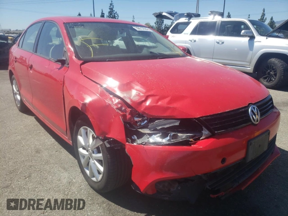 2011 Volkswagen Jetta Sedan SE w/Convenience & Sunroof PZEV with VIN 3VWDZ7AJXBM371896, listed as a Copart auction lot 39612552 with 200,128 mi miles and Salvage Title. Bid and sale history available at carsss.com. Image 1.