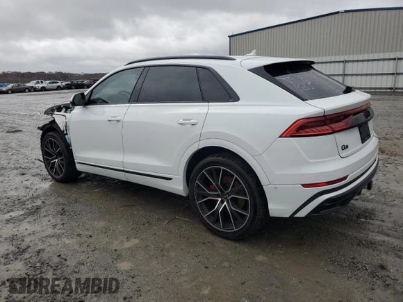 2021 Audi Q8 Prestige with VIN WA1FVAF16MD032462, listed as a Copart auction lot 81675224 with 38,472 mi miles and Salvage title. Bid and sale history available at DreamBid. Image 2.