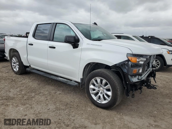 2024 Chevrolet Silverado 1500 Custom with VIN 3GCPDBEK0RG205397, listed as a Copart auction lot 47417315 with 750 mi miles and Salvage Title. Bid and sale history available at DreamBid. Image 4.