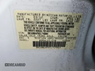 2012 Nissan Sentra SR with VIN 3N1AB6AP5CL719364, listed as a Copart auction lot 60800295 with Not provided miles and Salvage title. Bid and sale history available at DreamBid. Image 12.