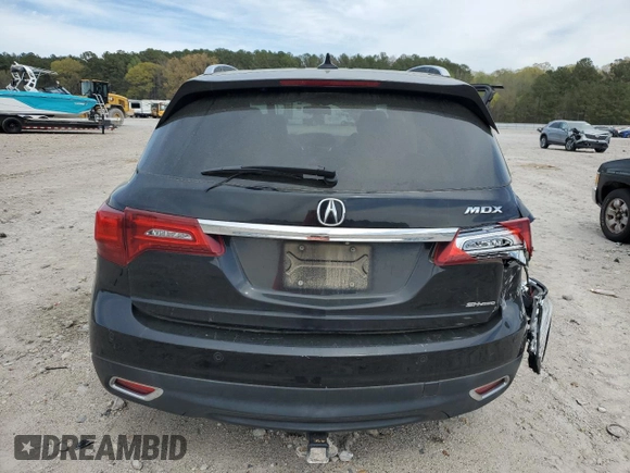 2014 Acura MDX Advance with VIN 5FRYD4H83EB037575, listed as a Copart auction lot 50621255 with 129,417 mi miles and Salvage Title. Bid and sale history available at DreamBid. Image 6.
