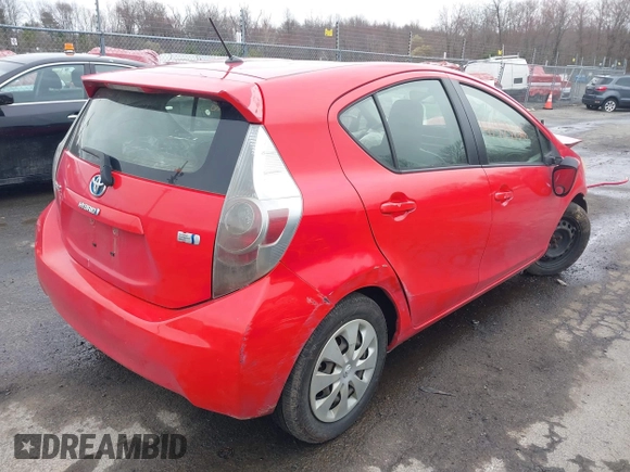 2013 Toyota Prius One with VIN JTDKDTB33D1528282, listed as a IAAI auction lot 41979126 with Not Provided miles and . Bid and sale history available at DreamBid. Image 4.