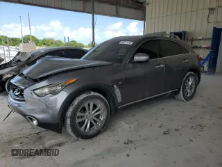 2016 Infiniti QX70 z VIN JN8CS1MW9GM751052, wystawiony jako Copart lot #55311115 z przebiegiem 81 151 mil mil oraz Szkoda całkowita • Salvage title. Historia ofert i sprzedaży dostępna na DreamBid. Obrazek 1.
