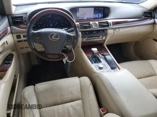 2014 Lexus LS 460 with VIN JTHCL5EF3E5021058, listed as a Copart auction lot 55998885 with 320,339 mi miles and Salvage title. Bid and sale history available at DreamBid. Image 8.
