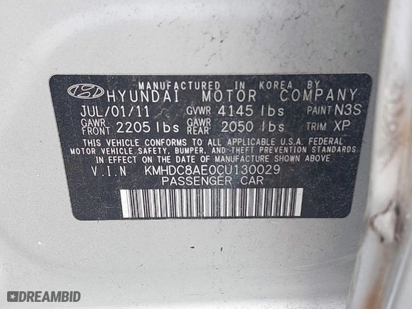 2012 Hyundai Elantra Touring SE with VIN KMHDC8AE0CU130029, listed as a IAAI auction lot 41918117 with 171,555 mi miles. Bid and sale history available at carsss.com. Image 9.
