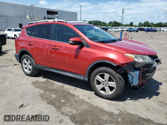 2013 Toyota RAV4 XLE with VIN 2T3RFREV4DW102059, listed as a Copart auction lot 61663585 with 132,375 mi miles and Salvage title. Bid and sale history available at DreamBid. Image 4.