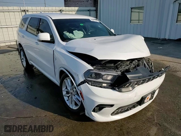 2021 Dodge Durango GT Plus with VIN 1C4RDHDG5MC692889, listed as a Copart auction lot 50168005 with 53,254 mi miles and Salvage Title. Bid and sale history available at DreamBid. Image 14.