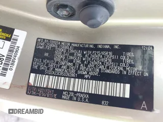 2005 Toyota Sienna CE с VIN 5TDZA23C85S262861, выставлен на аукционе IAAI как лот 42313364 с пробегом 187 887 миль миль и . История ставок и продаж доступна на DreamBid. Изображение 9.