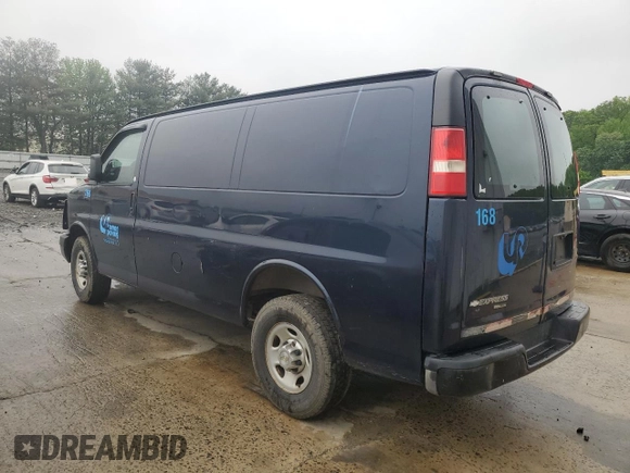 2013 Chevrolet Express Cargo with VIN 1GCWGFCA3D1125104, listed as a Copart auction lot 56348725 with Not provided miles and Salvage title. Bid and sale history available at DreamBid. Image 2.