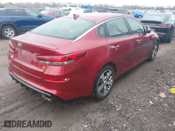 2019 Kia Optima LX with VIN 5XXGT4L38KG360993, listed as a IAAI auction lot 41561143 with 101,237 mi miles. Bid and sale history available at carsss.com. Image 4.