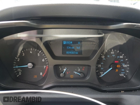 2016 Ford Transit Cargo with VIN 1FTYR2CM1GKB43234, listed as a Copart auction lot 65311135 with 59,502 mi miles and Salvage title. Bid and sale history available at DreamBid. Image 9.