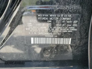 2022 Hyundai Accent SEL with VIN 3KPC24A6XNE153761, listed as a Copart auction lot 56784025 with Not provided miles and Salvage title. Bid and sale history available at DreamBid. Image 12.