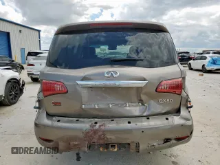 2017 Infiniti QX80 with VIN JN8AZ2NF9H9641338, listed as a Copart auction lot 56565675 with 164,024 mi miles and Salvage title. Bid and sale history available at DreamBid. Image 6.
