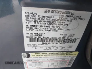 2005 Ford Freestyle SEL with VIN 1FMZK02135GA75440, listed as a IAAI auction lot 41598370 with 150,063 mi miles. Bid and sale history available at carsss.com. Image 9.