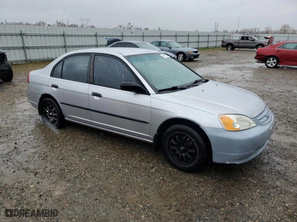 2003 Honda Civic DX with VIN 2HGES16173H561576, listed as a Copart auction lot 48469525 with 203,903 mi miles and Salvage Title. Bid and sale history available at carsss.com. Image 4.