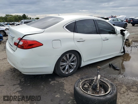 2013 Infiniti M37 with VIN JN1BY1AR0DM601088, listed as a Copart auction lot 73543164 with 215,014 mi miles and Salvage Title. Bid and sale history available at carsss.com. Image 3.