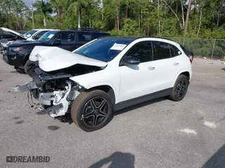 2025 Mercedes-Benz GLA with VIN W1N4N4GB0SJ657498, listed as a IAAI auction lot 41472062 with 505 mi miles. Bid and sale history available at carsss.com. Image 2.