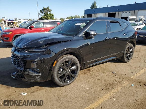 2022 Chevrolet Blazer RS with VIN 3GNKBKRS0NS219177, listed as a Copart auction lot 71610744 with 23,116 mi miles and Salvage title. Bid and sale history available at DreamBid. Image 1.