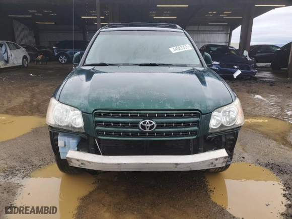 2002 Toyota Highlander with VIN JTEGF21A020036639, listed as a Copart auction lot 44389335 with 0 mi miles and Salvage Title. Bid and sale history available at carsss.com. Image 5.