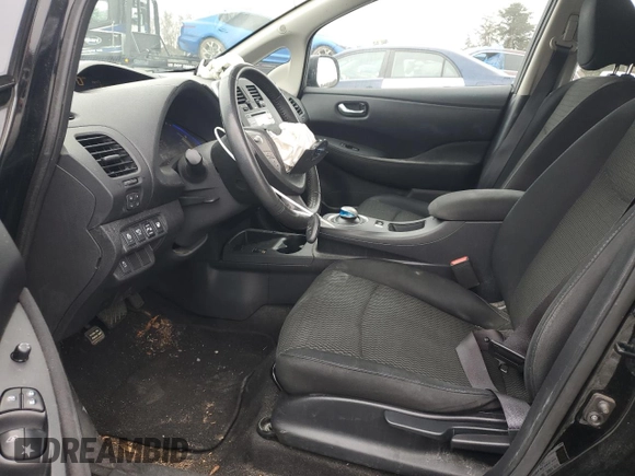 2015 Nissan LEAF SL with VIN 1N4AZ0CP9FC322927, listed as a Copart auction lot 88519705 with 58,552 mi miles and Salvage Title. Bid and sale history available at DreamBid. Image 7.