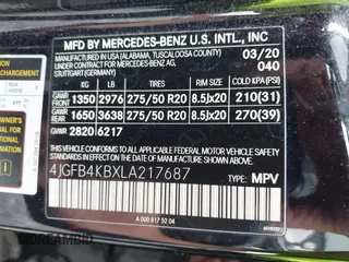 2020 Mercedes-Benz GLE 350 with VIN 4JGFB4KBXLA217687, listed as a IAAI auction lot 42518032 with 98,985 mi miles and . Bid and sale history available at DreamBid. Image 9.