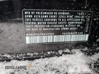 2011 Volkswagen Golf z VIN WVWDA7AJ5BW239994, wystawiony jako Copart lot #88663585 z przebiegiem 95 455 mil mil oraz Szkoda całkowita • Salvage title. Historia ofert i sprzedaży dostępna na DreamBid. Obrazek 14.