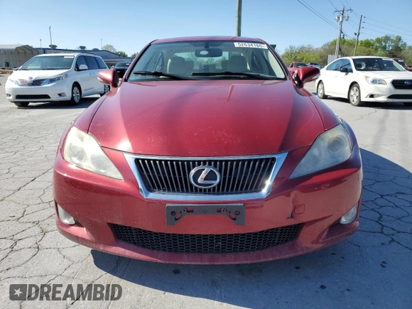 2010 Lexus IS 250 with VIN JTHBF5C27A5115408, listed as a Copart auction lot 52634165 with Not Provided miles and Salvage Title. Bid and sale history available at carsss.com. Image 5.