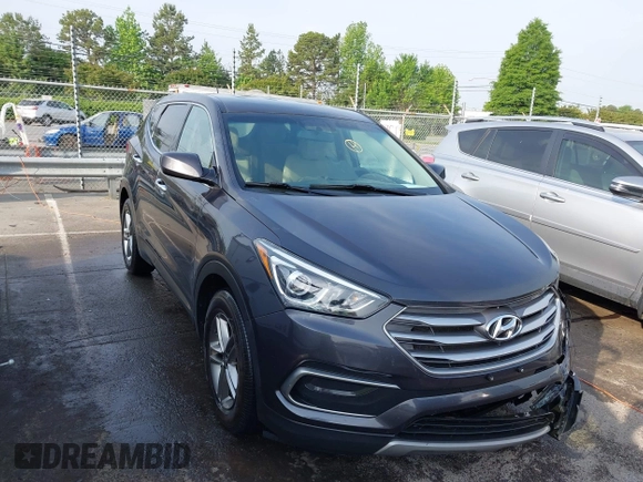 2018 Hyundai Santa Fe 2.4L with VIN 5XYZT3LB0JG525150, listed as a IAAI auction lot 42070377 with 142,418 mi miles and . Bid and sale history available at DreamBid. Image 1.