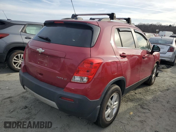 2015 Chevrolet Trax LT with VIN KL7CJLSB4FB099233, listed as a Copart auction lot 45752555 with 78,326 mi miles and Salvage Title. Bid and sale history available at carsss.com. Image 3.