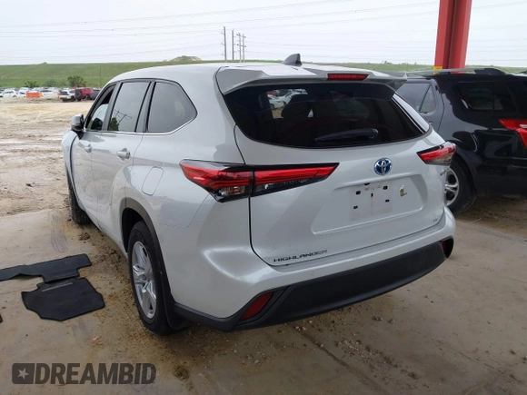 2023 Toyota Highlander Hybrid LE with VIN 5TDBBRCH1PS570363, listed as a IAAI auction lot 42436974 with Not provided miles and . Bid and sale history available at DreamBid. Image 3.
